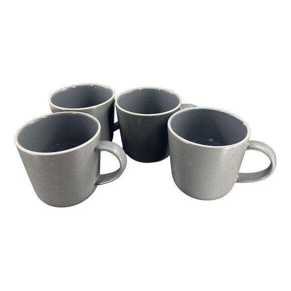 GORDON RAMSEY ROYAL DOULTON BREAD STREET KITCHEN SLATE DARK GREY MUGS SET 4 - Picture 16 of 16